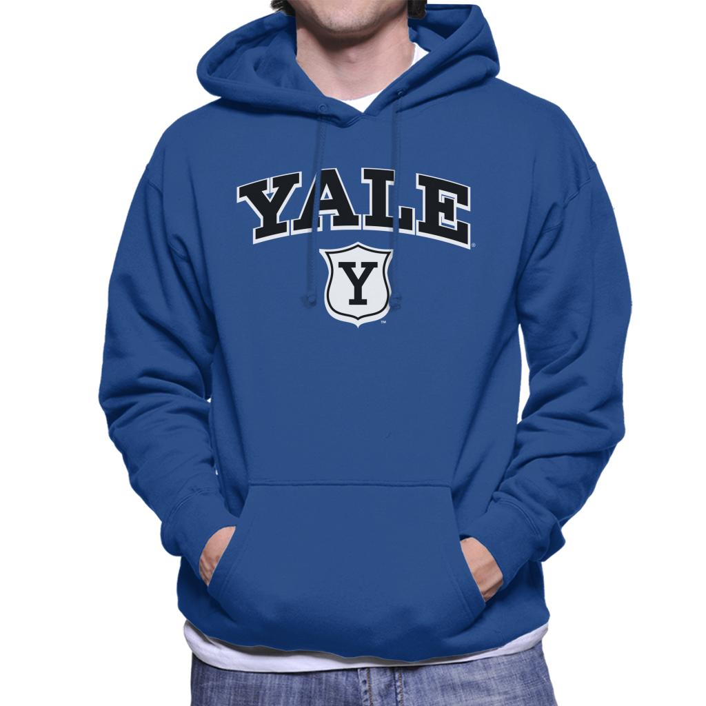 Yale University Y Shield Outline Men's Hooded Sweatshirt-ALL + EVERY