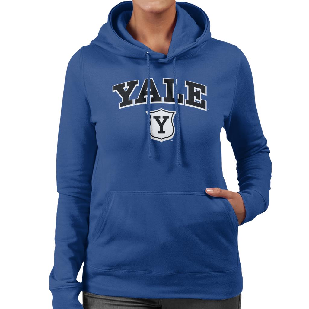 Yale University Y Shield Outline Women's Hooded Sweatshirt-ALL + EVERY