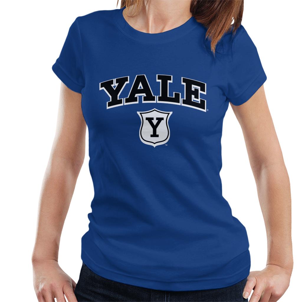 Yale University Y Shield Outline Women's T-Shirt-ALL + EVERY