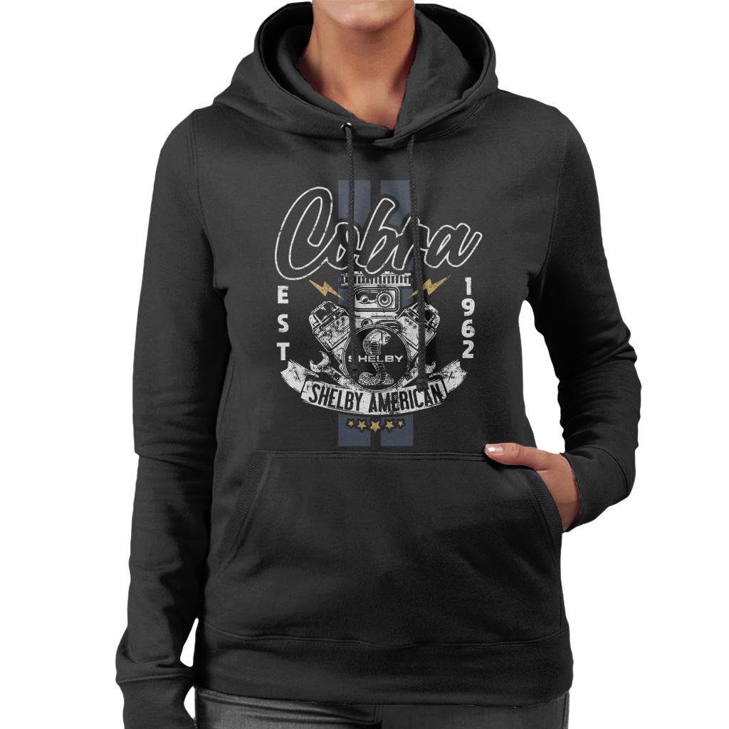 Shelby American Cobra Women's Hooded Sweatshirt-ALL + EVERY