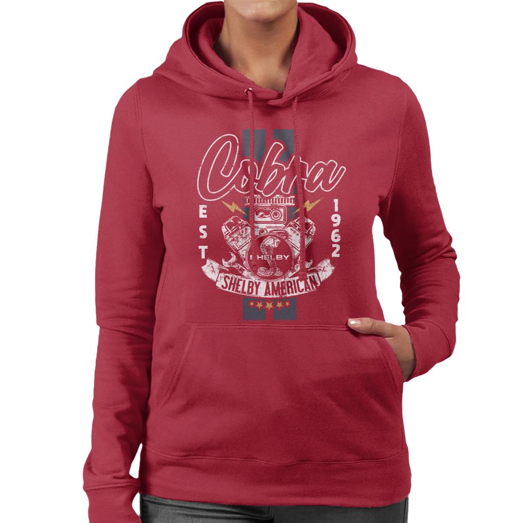 Shelby American Cobra Women's Hooded Sweatshirt-ALL + EVERY