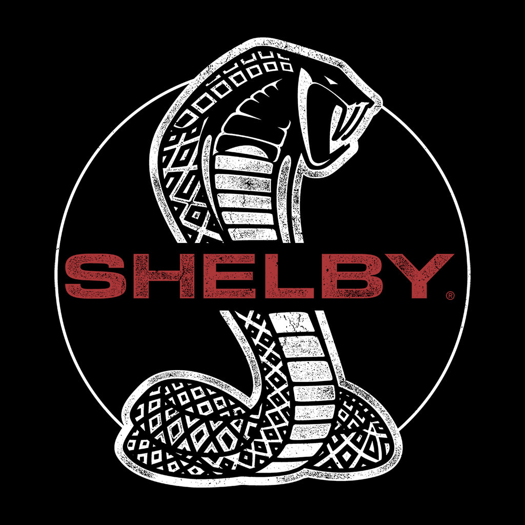 Shelby Red Text Cobra Logo Men's T-Shirt-ALL + EVERY