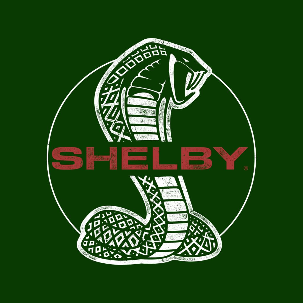 Shelby Red Text Cobra Logo Men's T-Shirt-ALL + EVERY