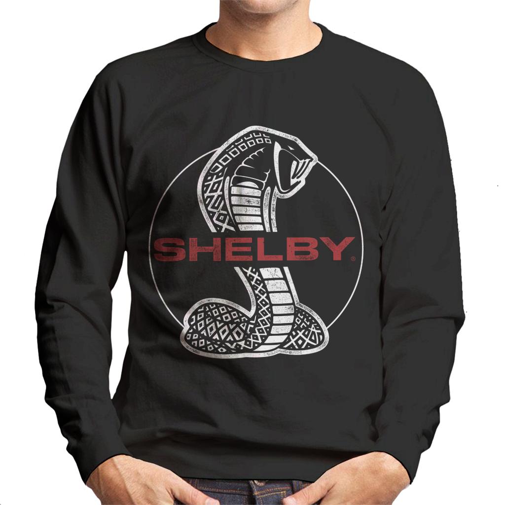 Shelby Red Text Cobra Logo Men's Sweatshirt-ALL + EVERY