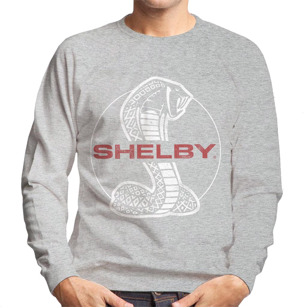 Shelby Red Text Cobra Logo Men's Sweatshirt-ALL + EVERY