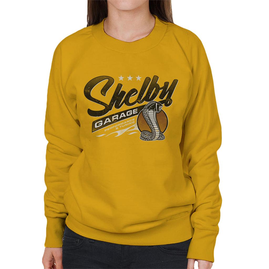 Shelby Logo Garage Performance And Tuning Women's Sweatshirt-ALL + EVERY