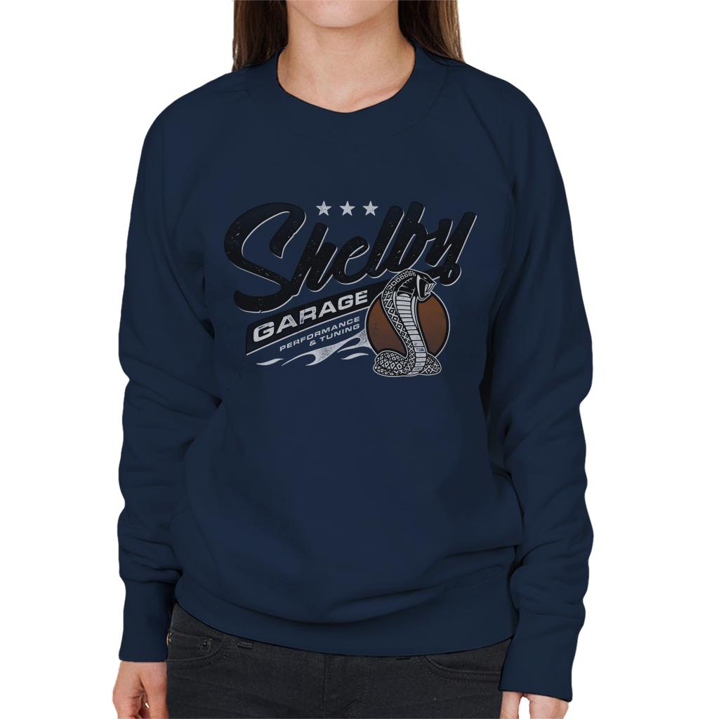 Shelby Logo Garage Performance And Tuning Women's Sweatshirt-ALL + EVERY