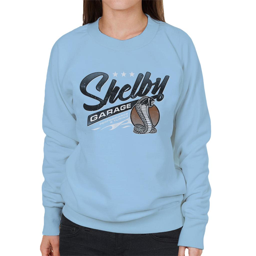 Shelby Logo Garage Performance And Tuning Women's Sweatshirt-ALL + EVERY