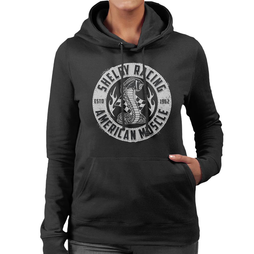 Shelby Racing American Muscle Logo Women's Hooded Sweatshirt-ALL + EVERY