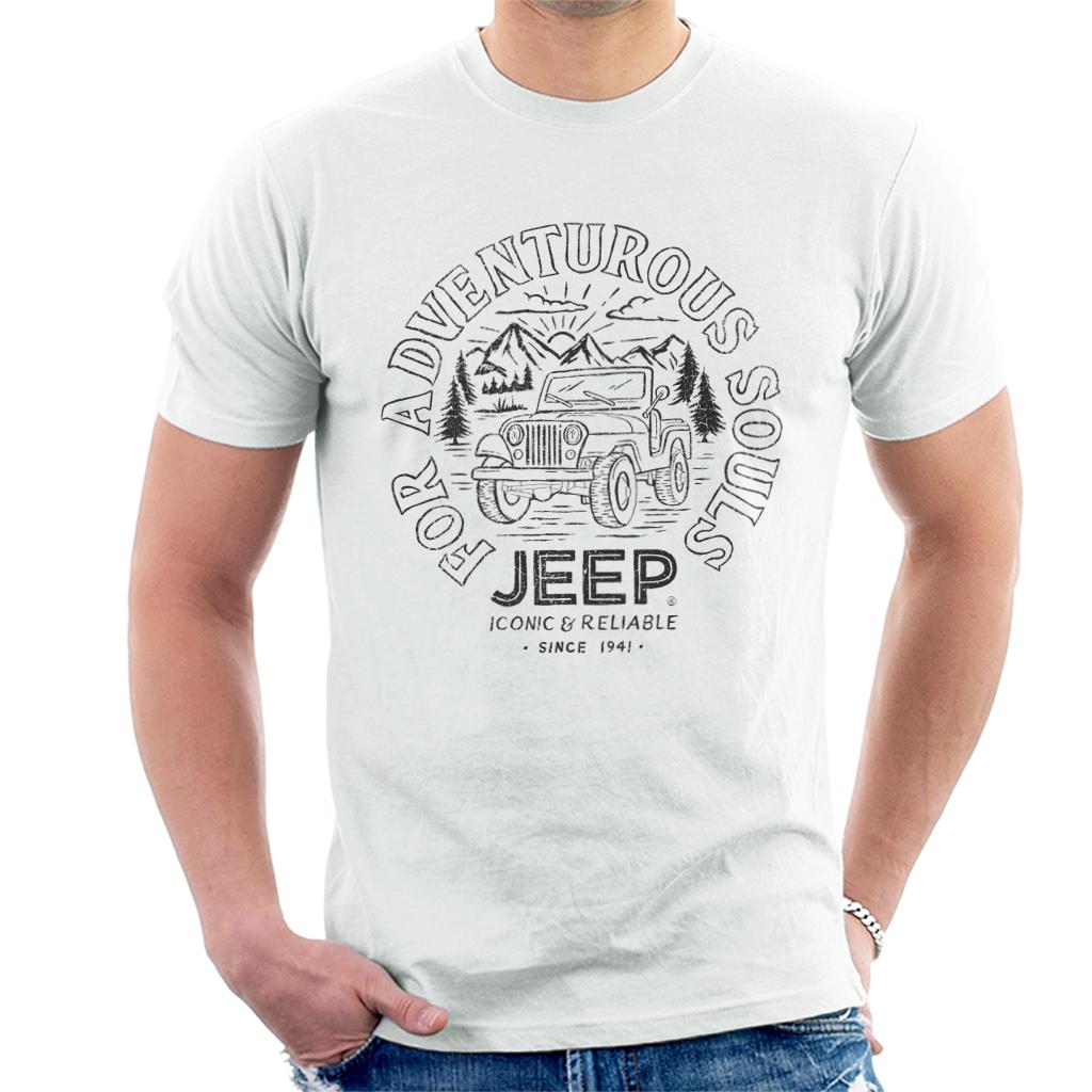 Jeep For Adventurous Souls Men's T-Shirt-ALL + EVERY