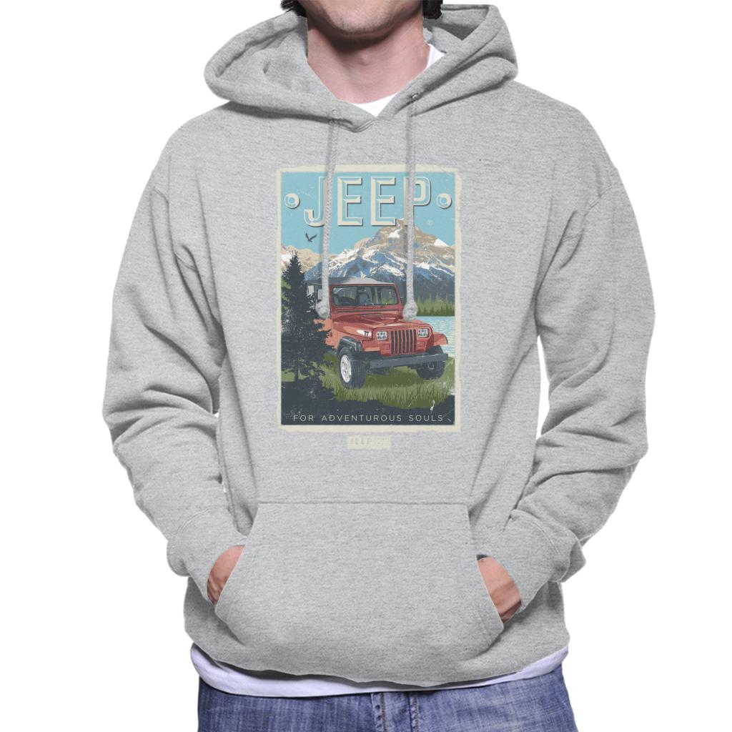 Jeep Mountain For Adventurous Souls Men's Hooded Sweatshirt-ALL + EVERY