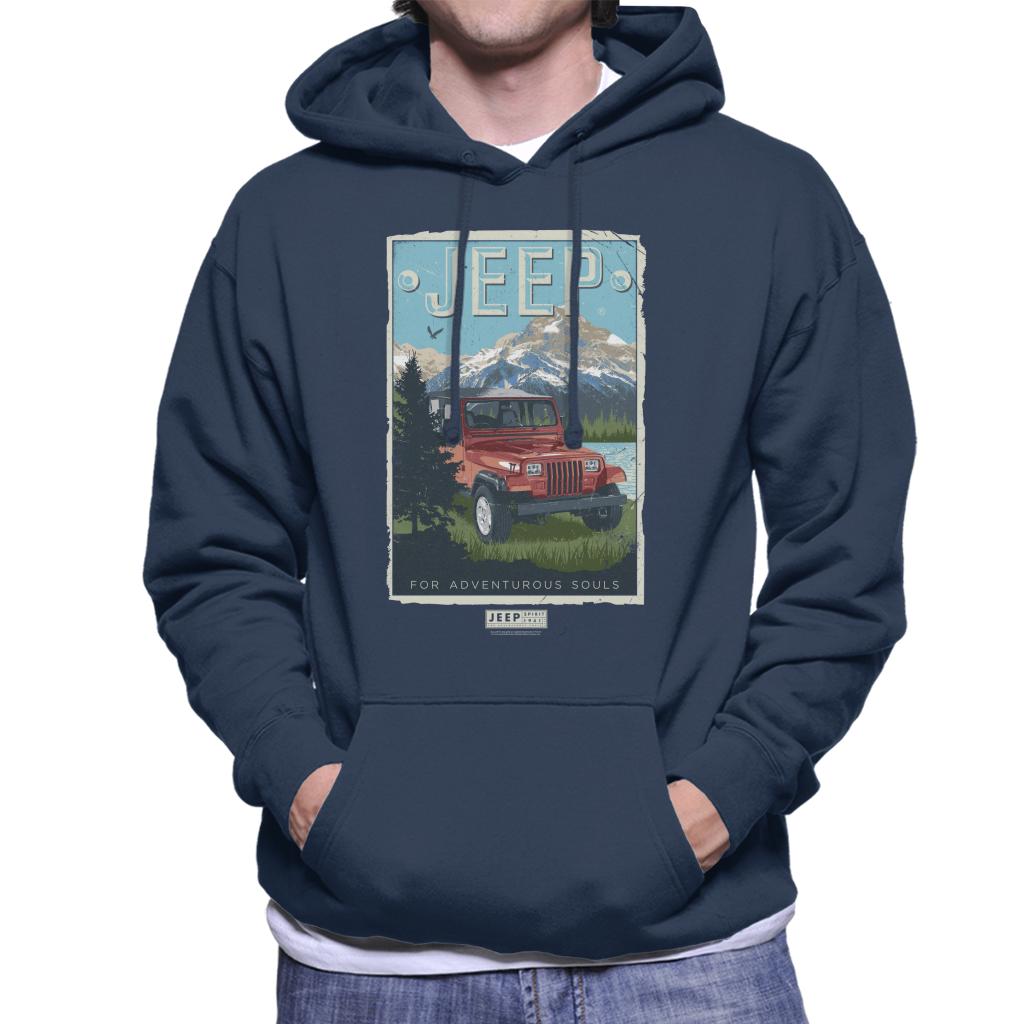 Jeep Mountain For Adventurous Souls Men's Hooded Sweatshirt-ALL + EVERY