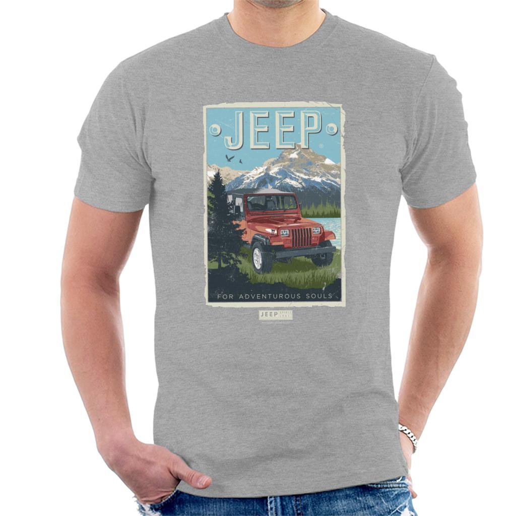 Jeep Mountain For Adventurous Souls Men's T-Shirt-ALL + EVERY