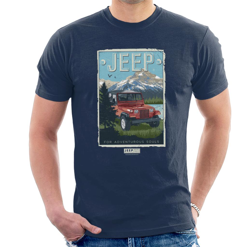 Jeep Mountain For Adventurous Souls Men's T-Shirt-ALL + EVERY