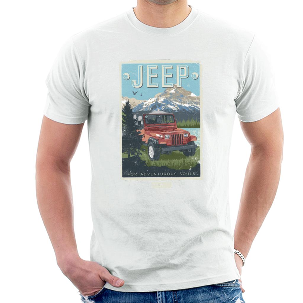 Jeep Mountain For Adventurous Souls Men's T-Shirt-ALL + EVERY