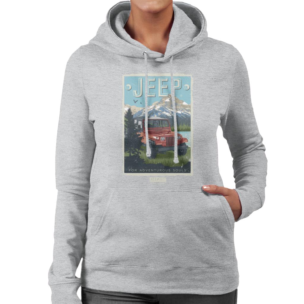 Jeep Mountain For Adventurous Souls Women's Hooded Sweatshirt-ALL + EVERY