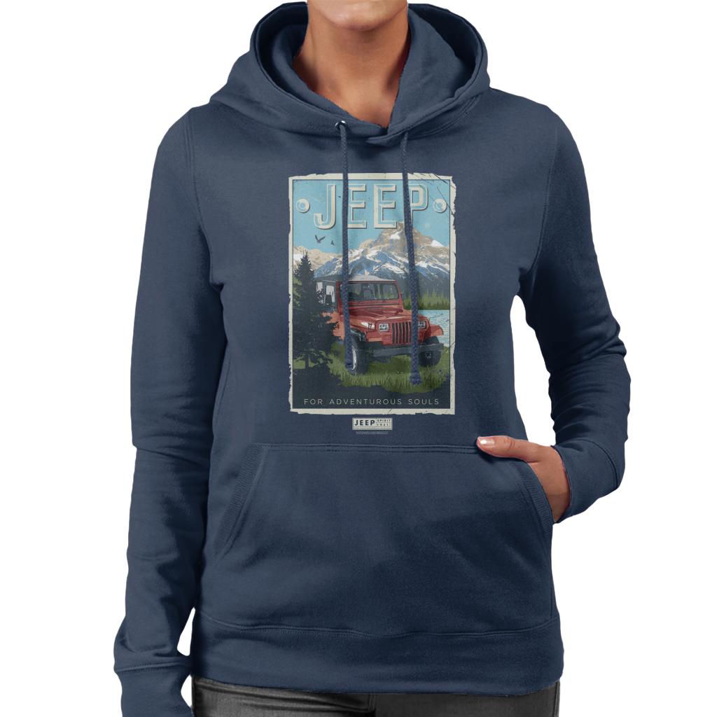 Jeep Mountain For Adventurous Souls Women's Hooded Sweatshirt-ALL + EVERY