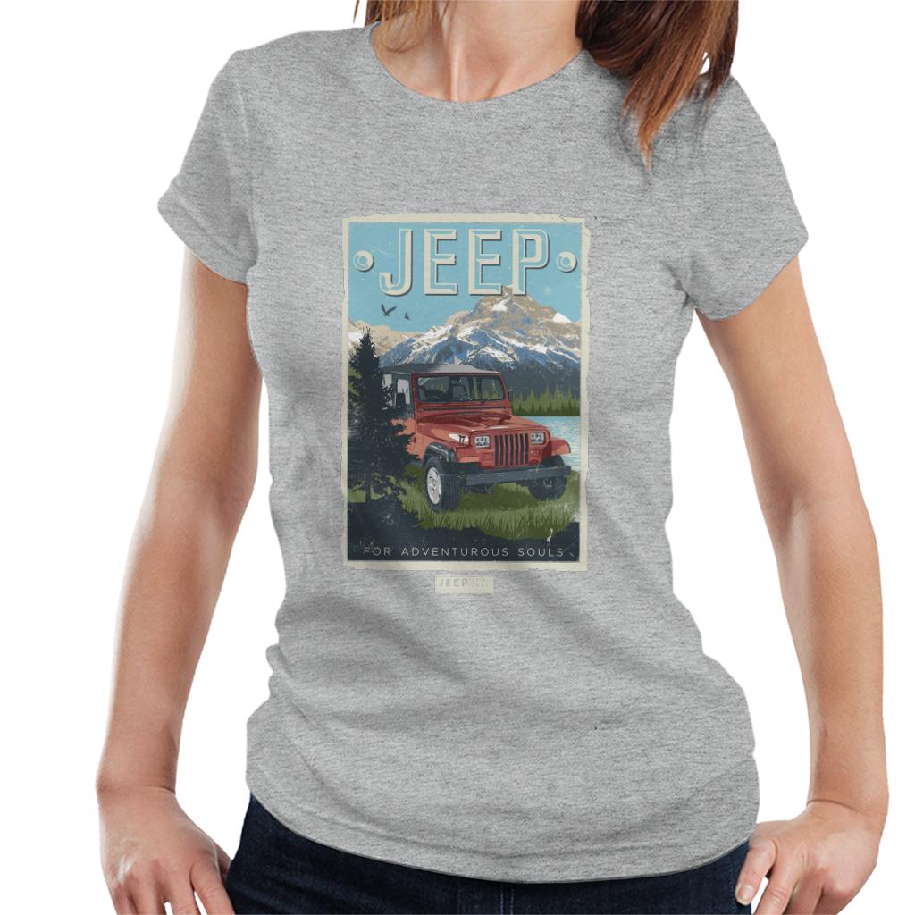 Jeep Mountain For Adventurous Souls Women's T-Shirt-ALL + EVERY