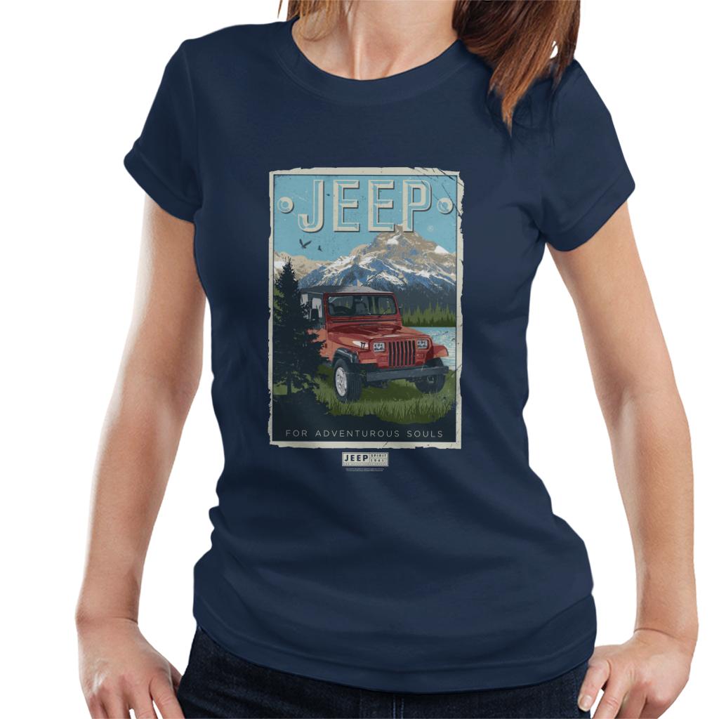 Jeep Mountain For Adventurous Souls Women's T-Shirt-ALL + EVERY