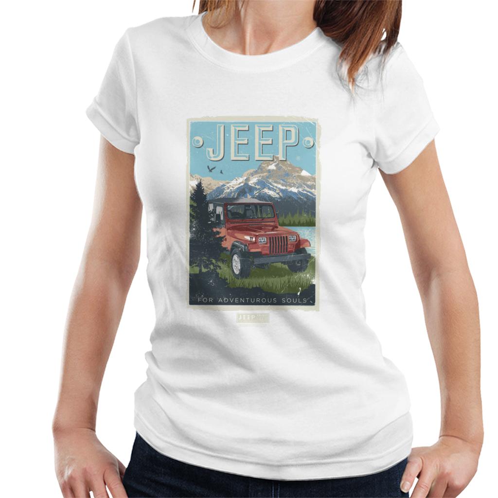 Jeep Mountain For Adventurous Souls Women's T-Shirt-ALL + EVERY