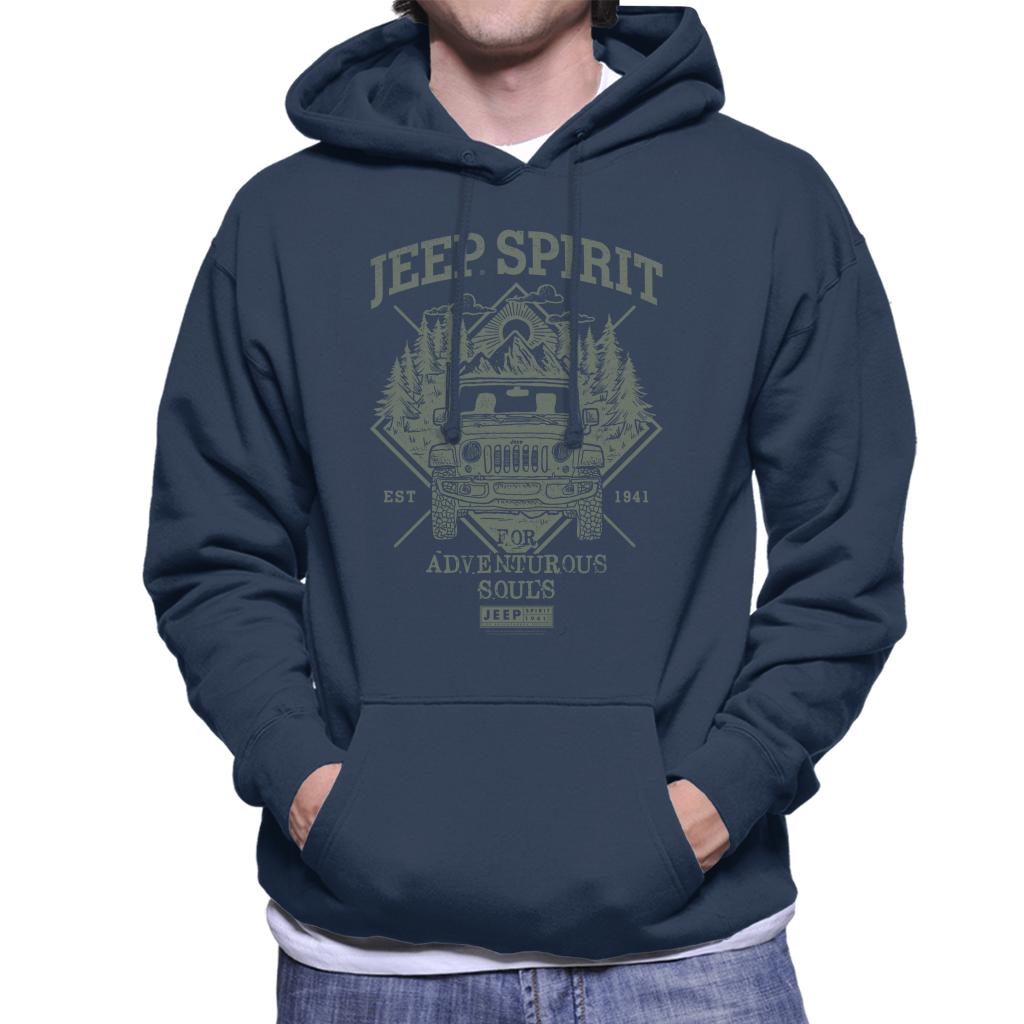 Jeep Spirit Est 1941 Men's Hooded Sweatshirt-ALL + EVERY