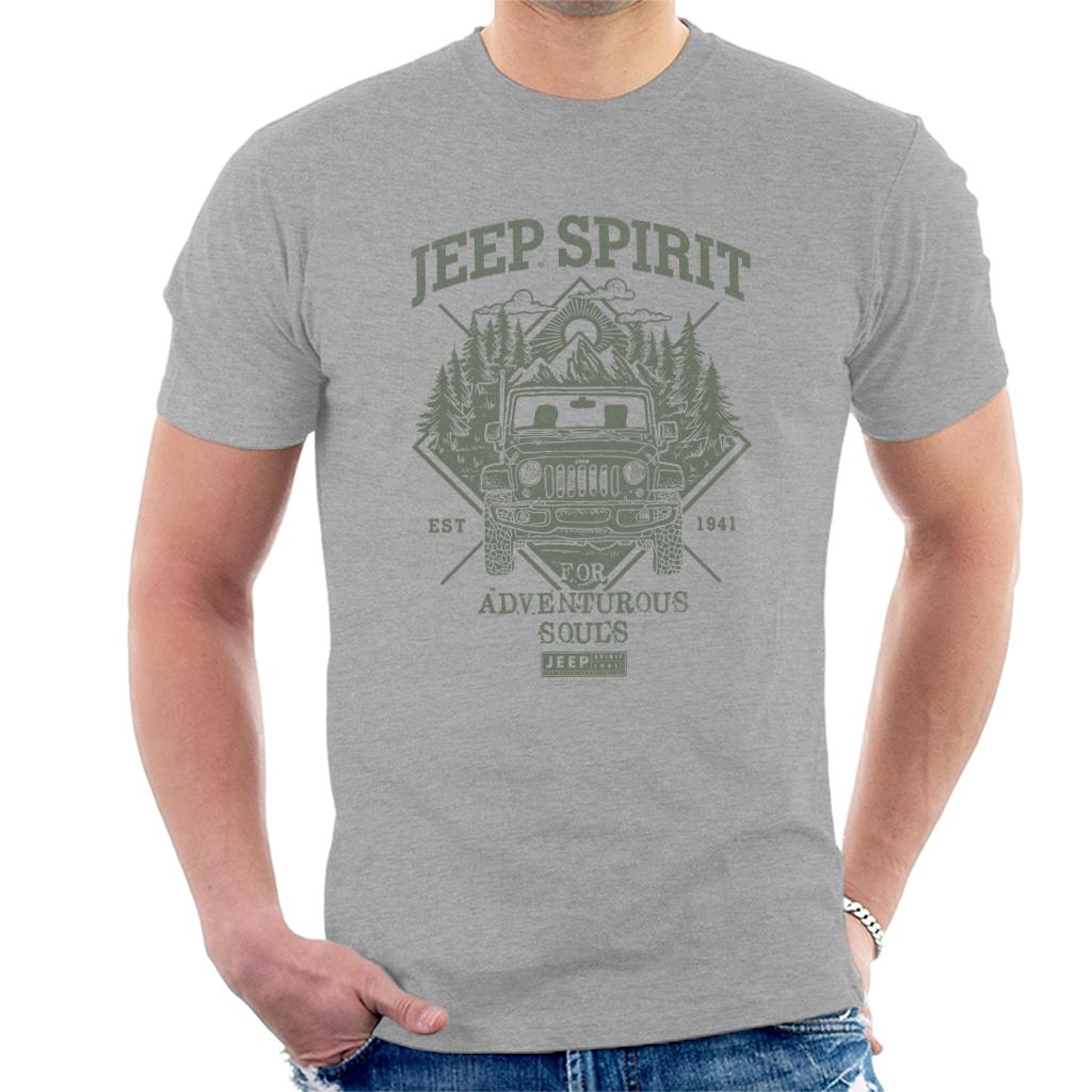 T-Shirt Uomo All+Every Jeep Spirit 1941 Logo – Merchandising Ufficiale, Grigio