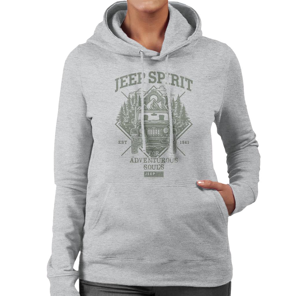 Jeep Spirit Est 1941 Women's Hooded Sweatshirt-ALL + EVERY