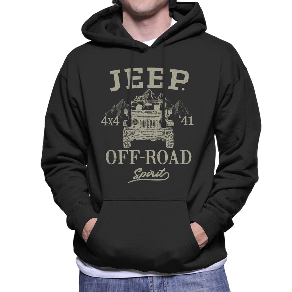 Jeep 4x4 Off Road Spirit Men's Hooded Sweatshirt-ALL + EVERY