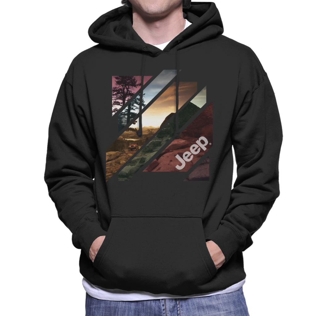 Jeep Off Road Abstract Art Men's Hooded Sweatshirt-ALL + EVERY