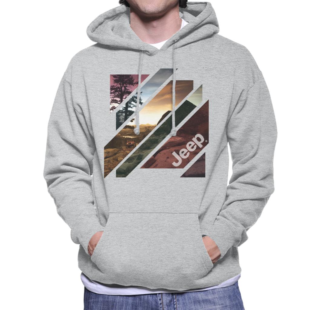 Jeep Off Road Abstract Art Men's Hooded Sweatshirt-ALL + EVERY