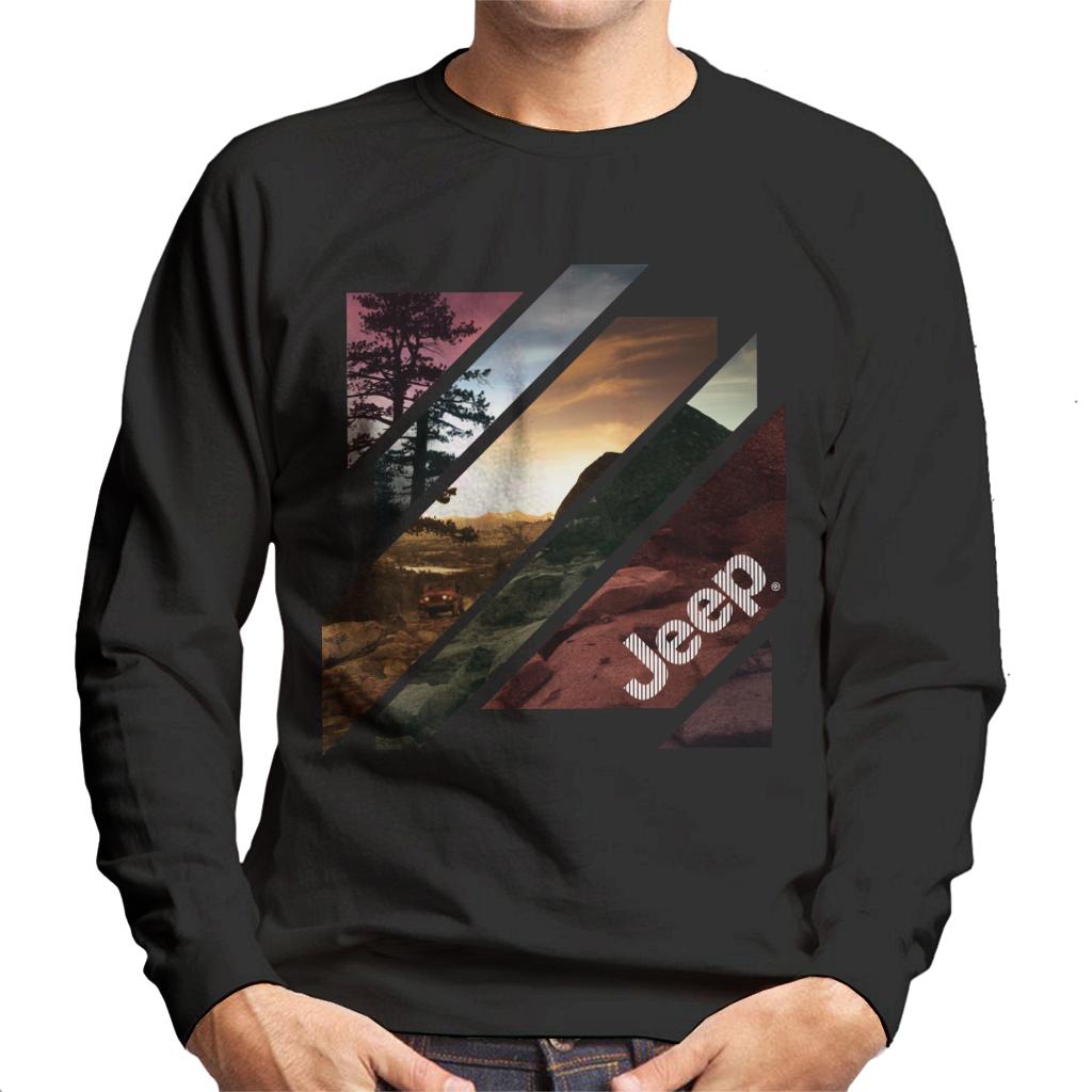 Jeep Off Road Abstract Art Men's Sweatshirt-ALL + EVERY