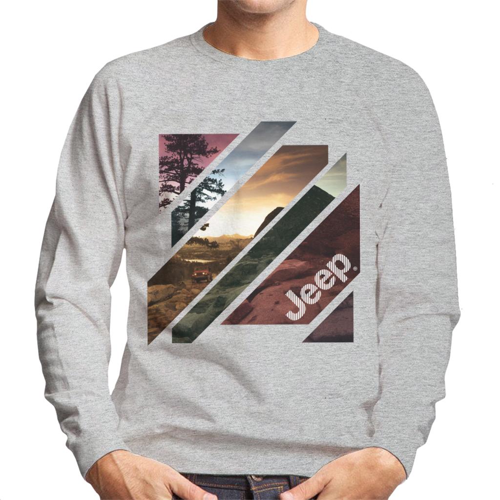 Jeep Off Road Abstract Art Men's Sweatshirt-ALL + EVERY