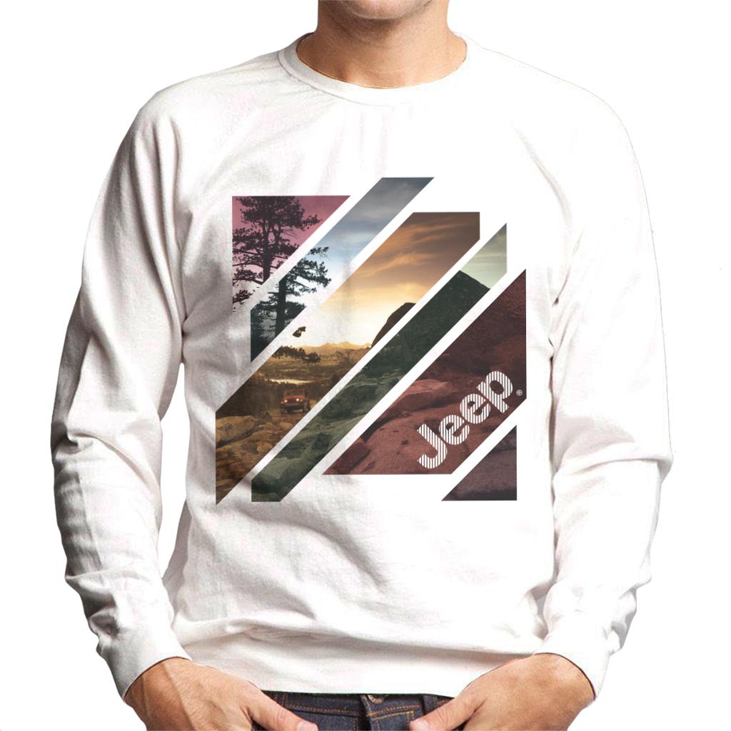 Jeep Off Road Abstract Art Men's Sweatshirt-ALL + EVERY