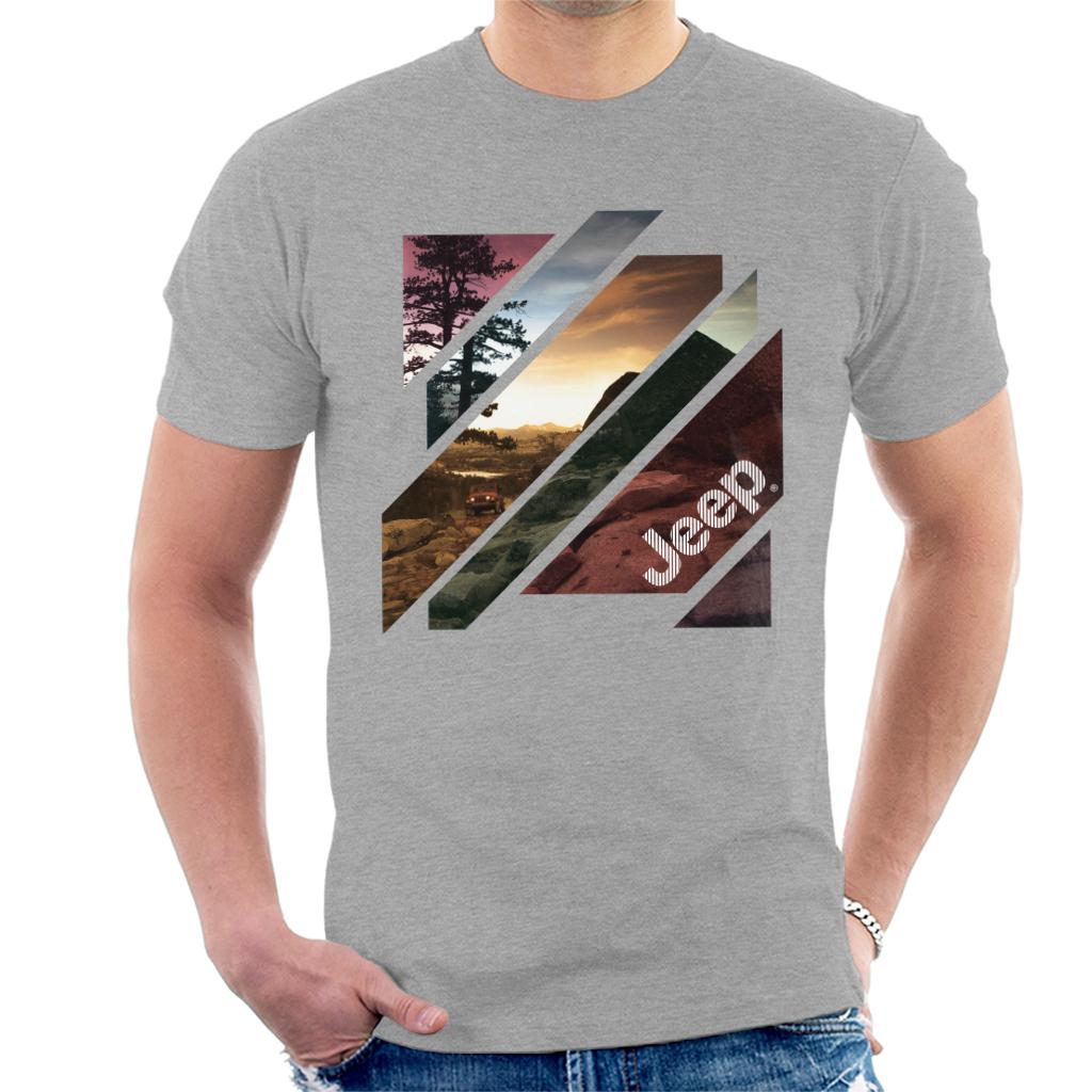 Jeep Off Road Abstract Art Men's T-Shirt-ALL + EVERY