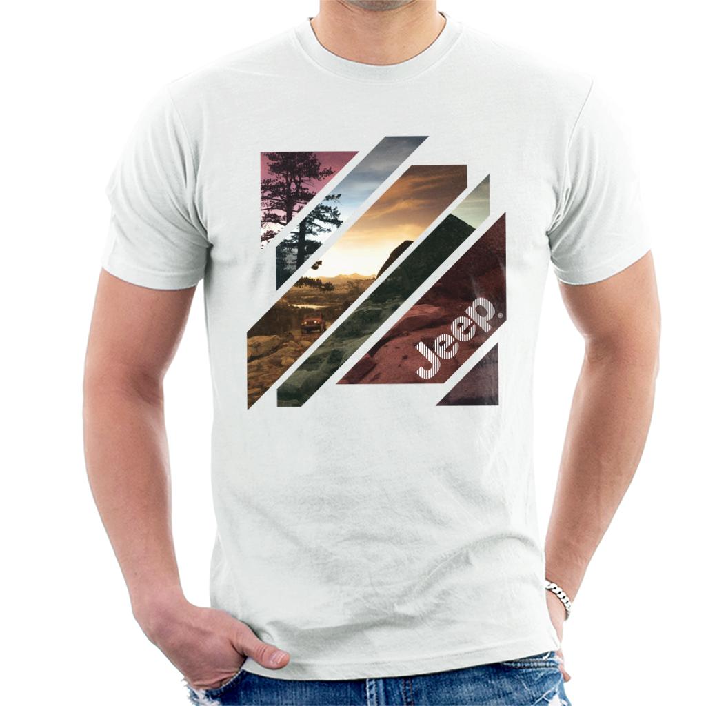 Jeep Off Road Abstract Art Men's T-Shirt-ALL + EVERY