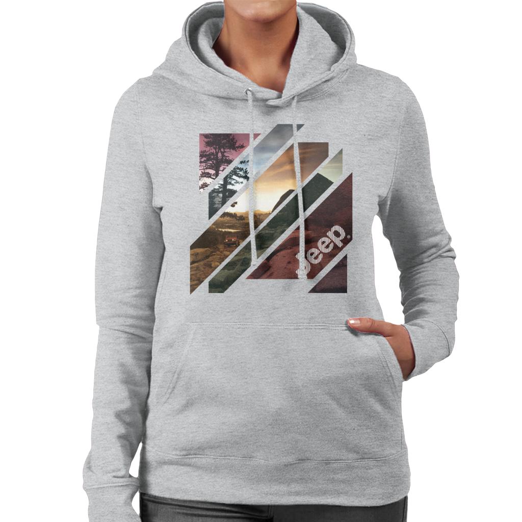 Jeep Off Road Abstract Art Women's Hooded Sweatshirt-ALL + EVERY