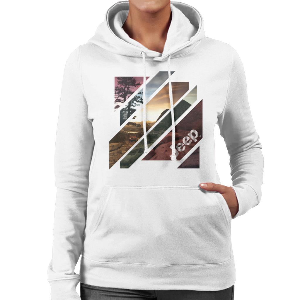 Jeep Off Road Abstract Art Women's Hooded Sweatshirt-ALL + EVERY