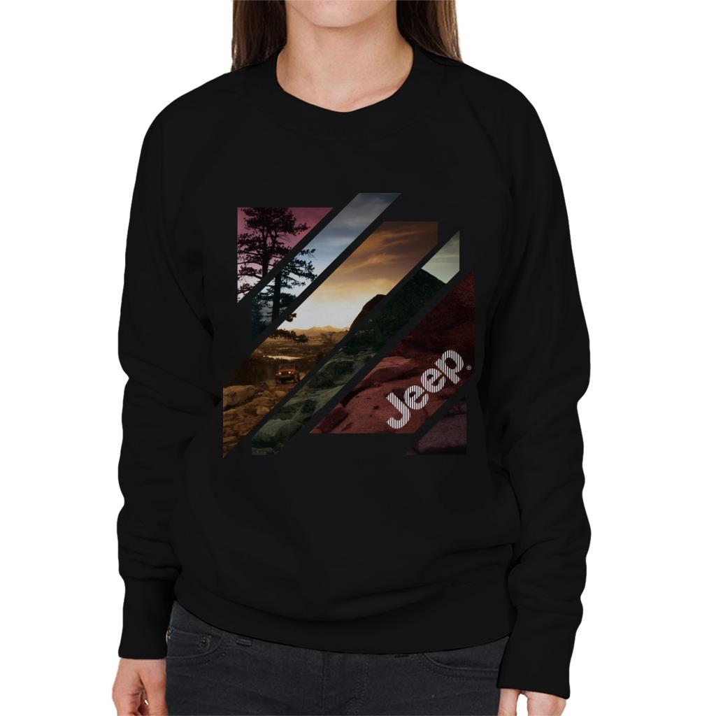 Jeep Off Road Abstract Art Women's Sweatshirt-ALL + EVERY