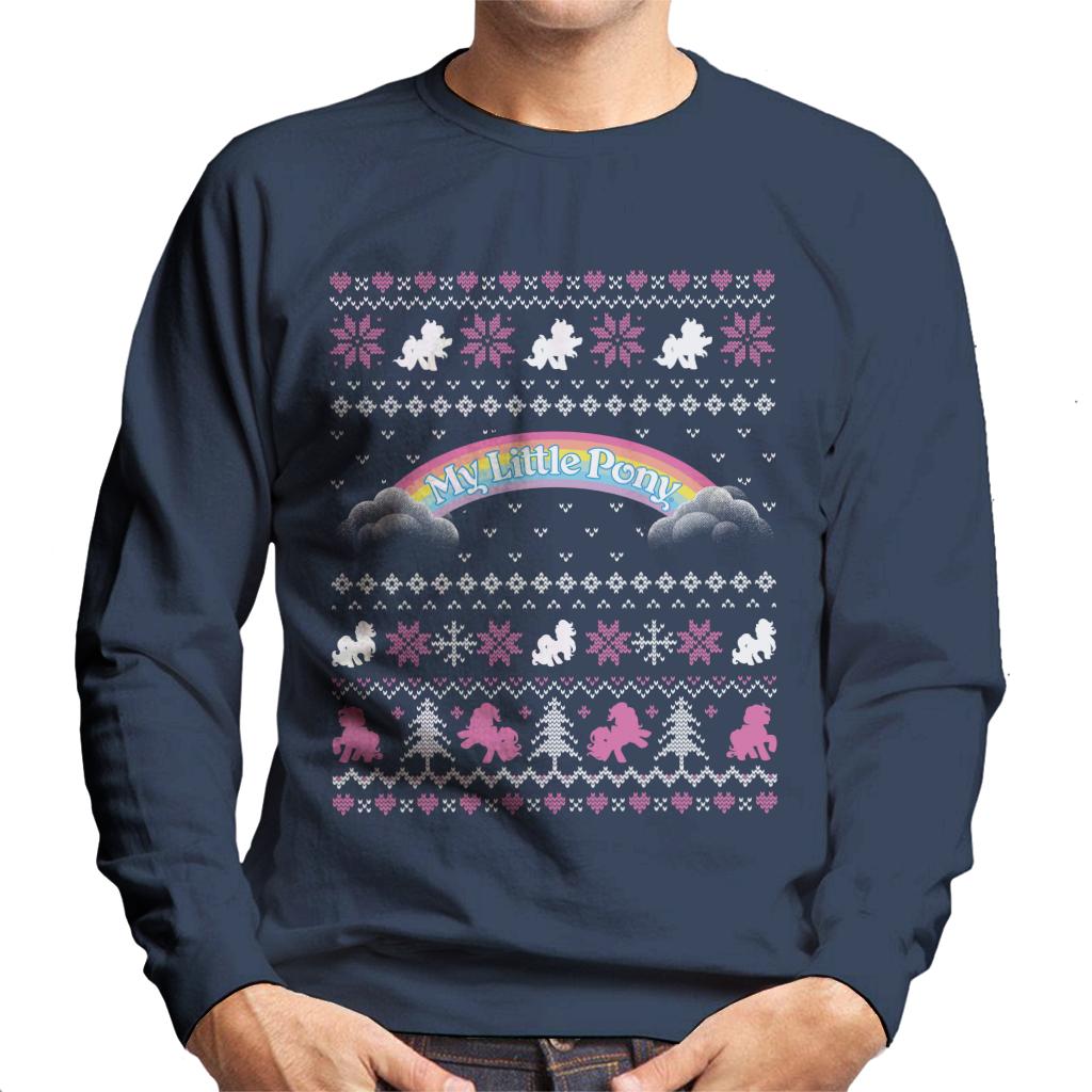 My Little Pony Christmas Festive Silhouette Men's Sweatshirt-ALL + EVERY