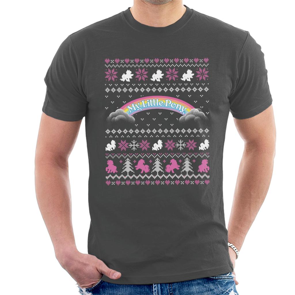 My Little Pony Christmas Festive Silhouette Men's T-Shirt-ALL + EVERY