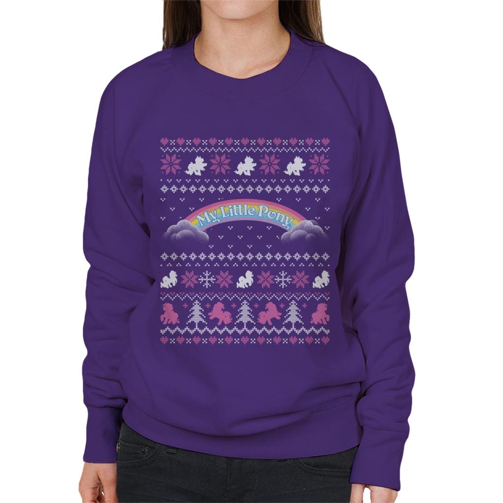 My Little Pony Christmas Festive Silhouette Women's Sweatshirt-ALL + EVERY