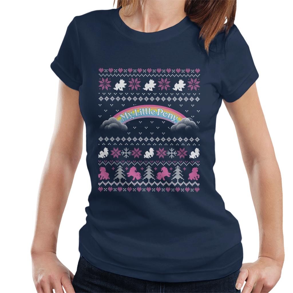 My Little Pony Christmas Festive Silhouette Women's T-Shirt-ALL + EVERY