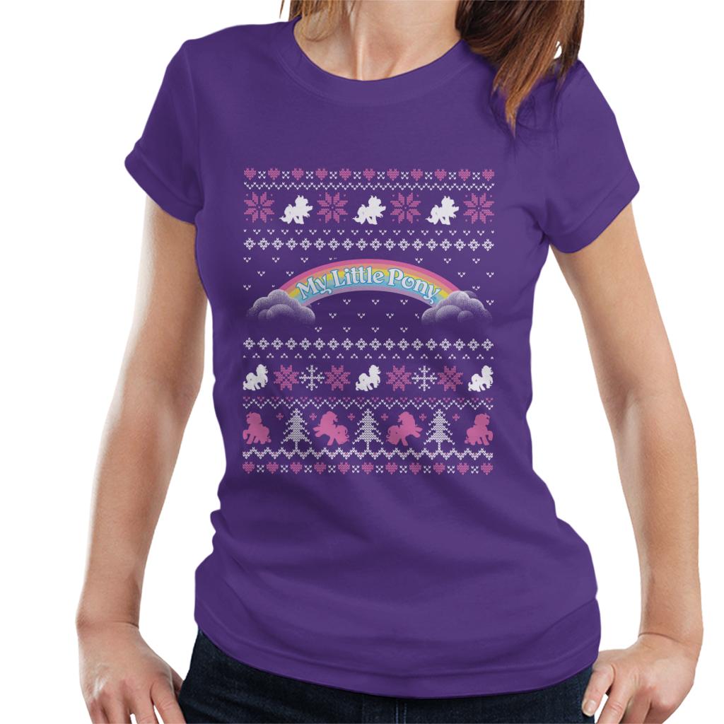 My Little Pony Christmas Festive Silhouette Women's T-Shirt-ALL + EVERY