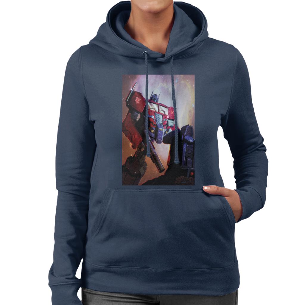 Transformers Optimus Prime Nebula Women's Hooded Sweatshirt-ALL + EVERY