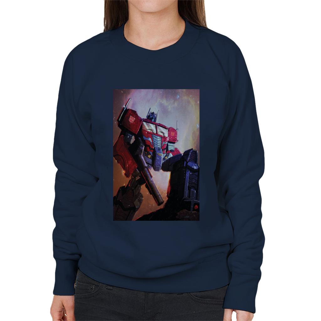 Transformers Optimus Prime Nebula Women's Sweatshirt-ALL + EVERY