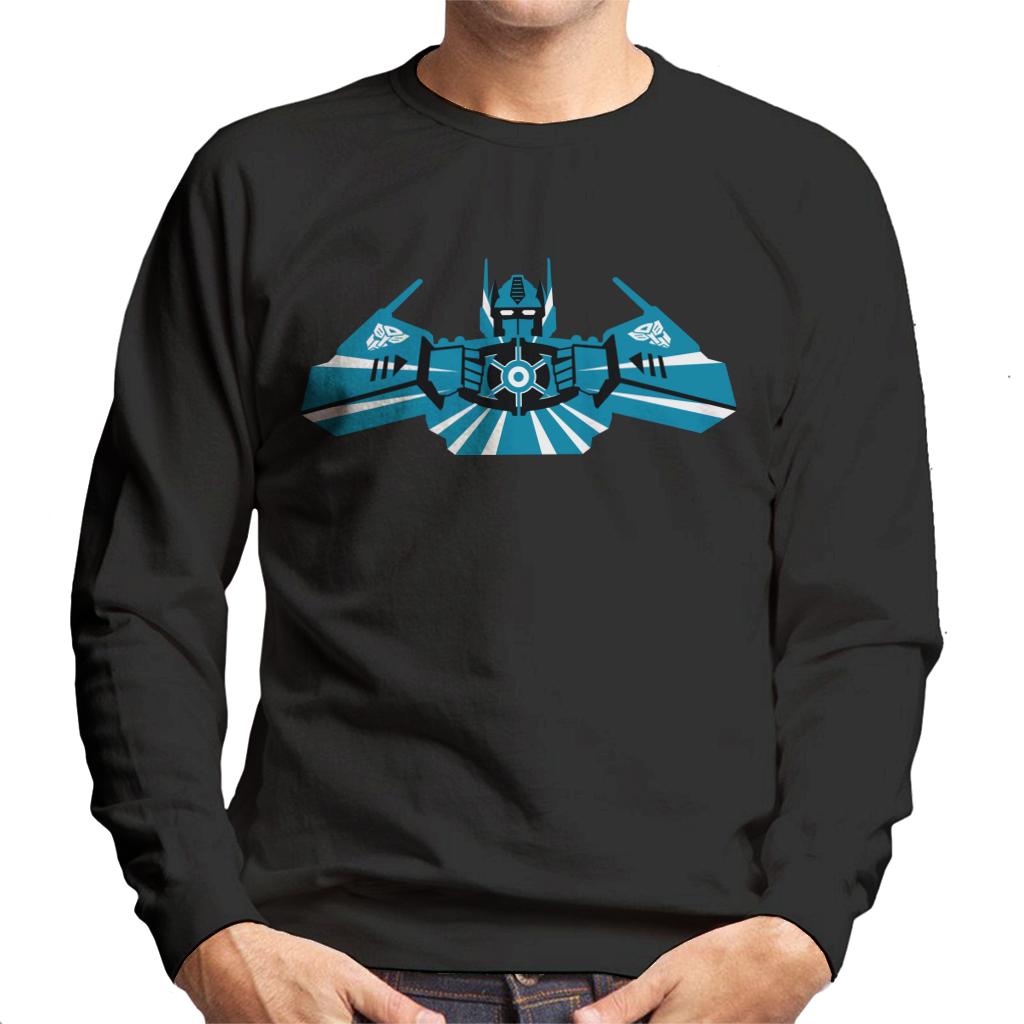 Transformers Optimus Prime Blue Silhouette Men's Sweatshirt-ALL + EVERY