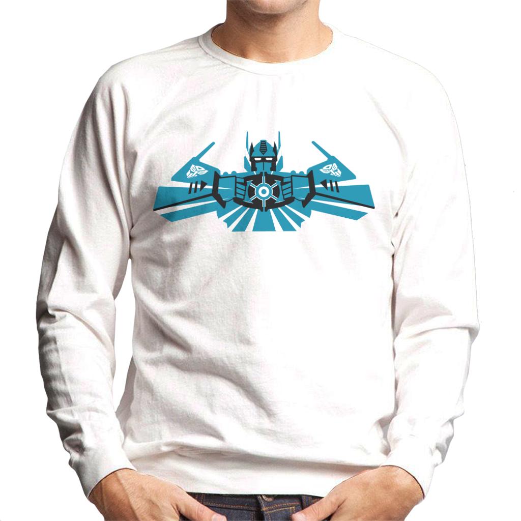 Transformers Optimus Prime Blue Silhouette Men's Sweatshirt-ALL + EVERY