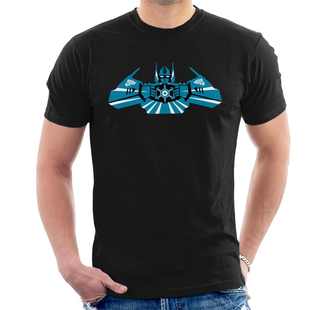 Transformers Optimus Prime Blue Silhouette Men's T-Shirt-ALL + EVERY