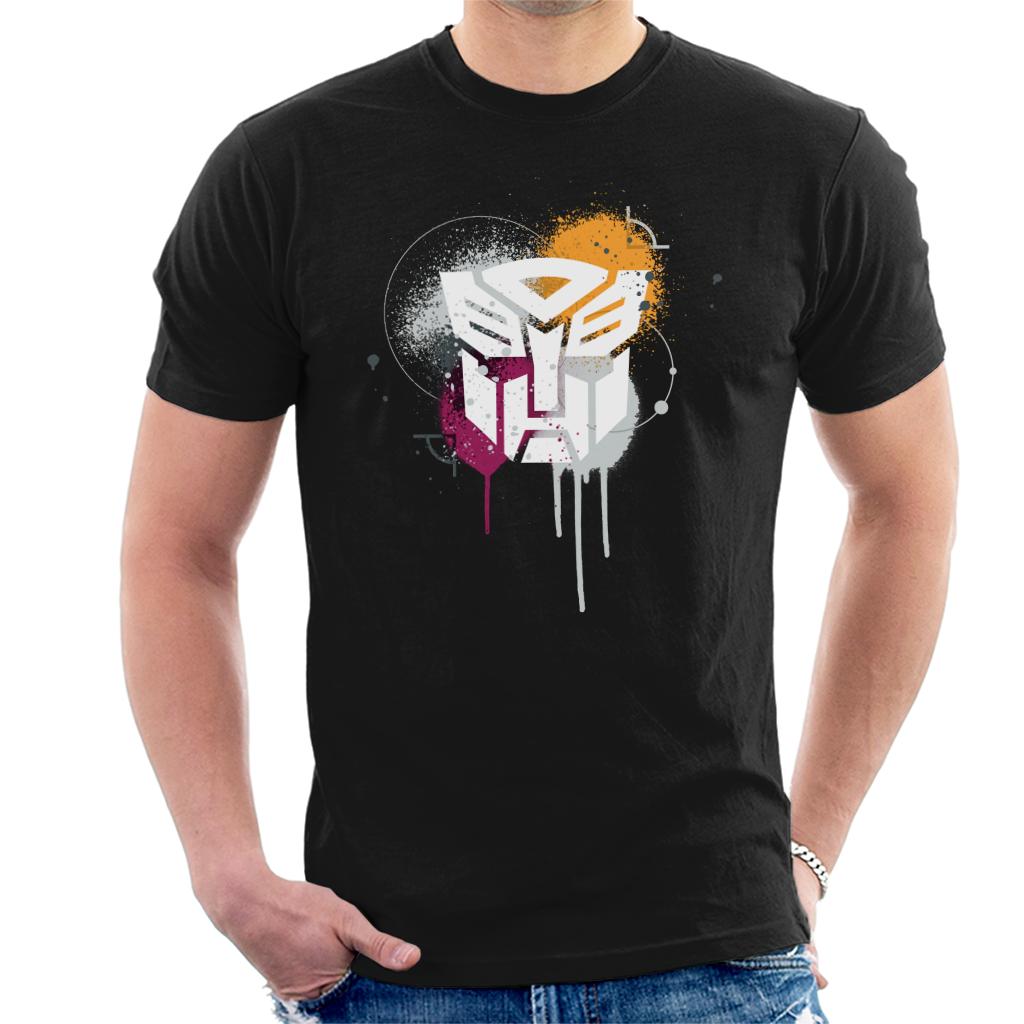 Transformers Autobots Classic Spray Paint Logo Men's T-Shirt-ALL + EVERY