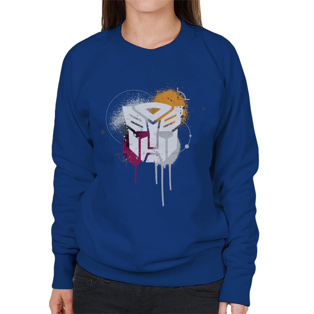 Transformers Autobots Classic Spray Paint Logo Women's Sweatshirt-ALL + EVERY